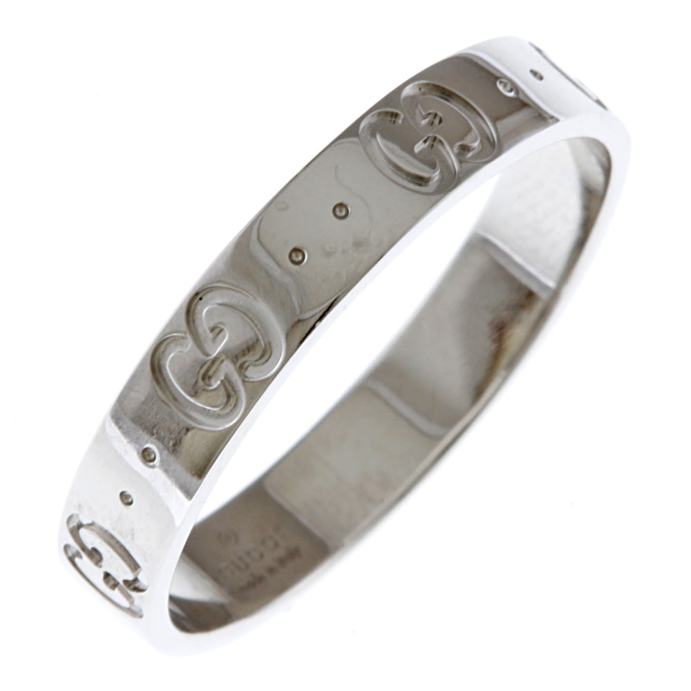 正規店購入GUCCI アイコンリング K18WG サイズ直し済 6.5号 GUCCI グッチ アイコン リング 指輪 18号 18金 K18ホワイト