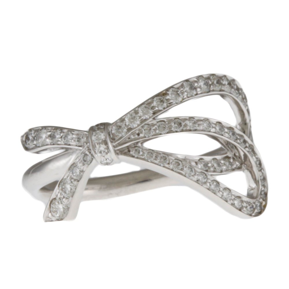 TIFFANY&Co. ティファニー ボウ リング 指輪 6号 18金 K18ホワイト