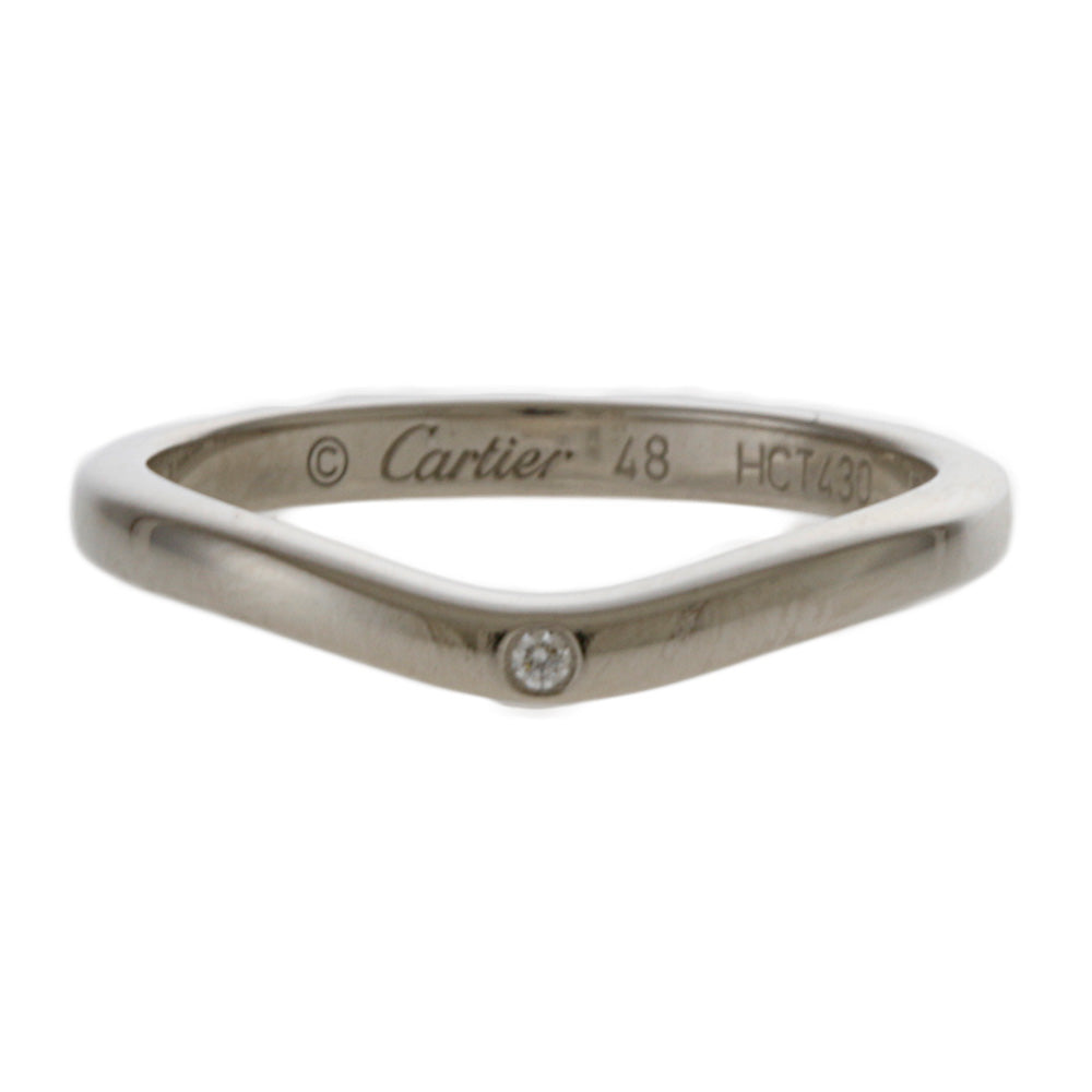 CARTIER カルティエ バレリーナ ウエディング リング 指輪 8号 Pt950