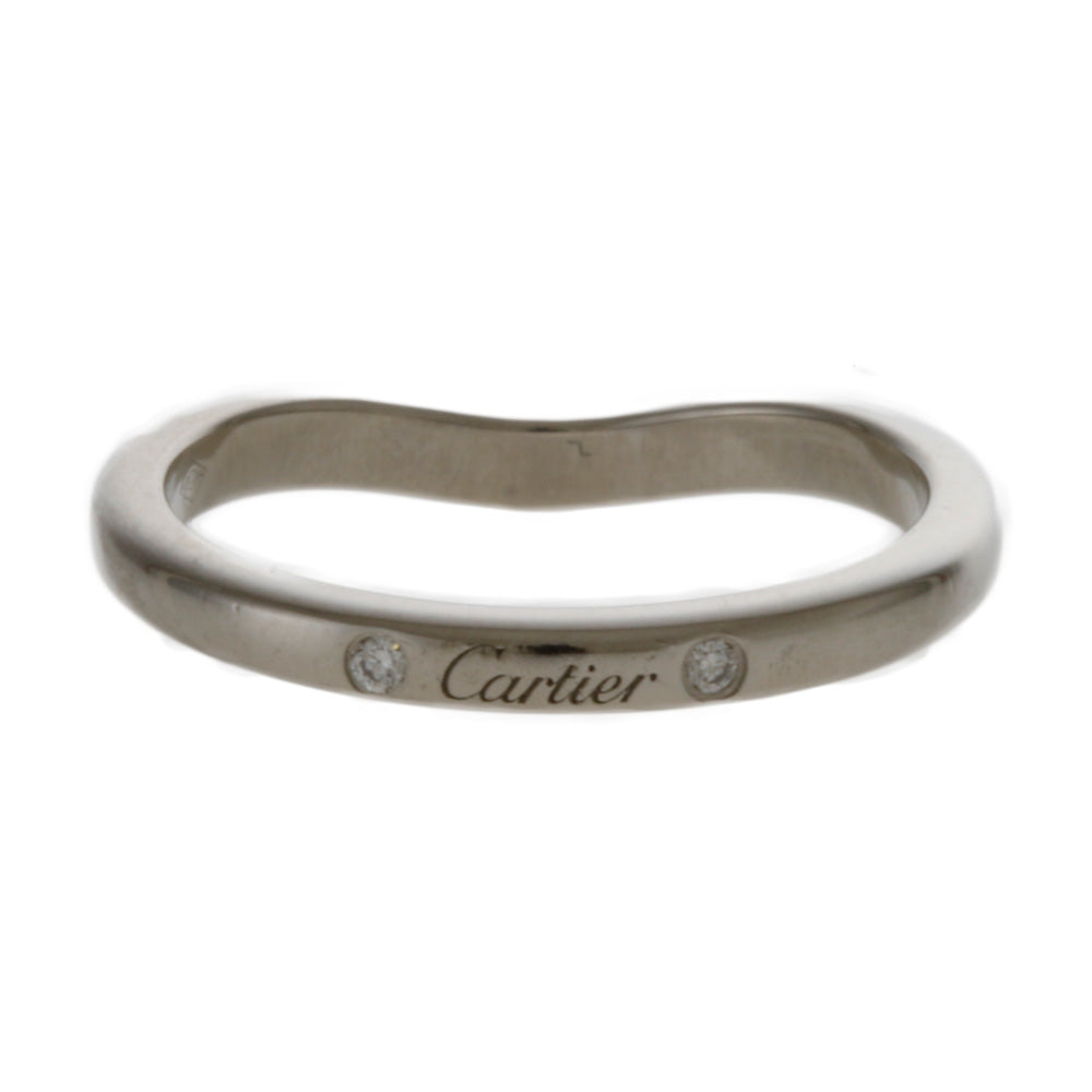 CARTIER カルティエ バレリーナ ウエディング リング 指輪 8号 Pt950