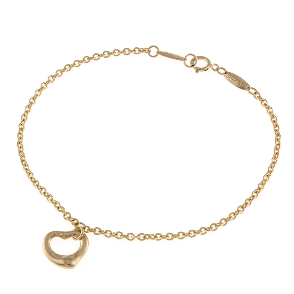 ティファニー オープンハート ブレスレット　18金　18k ティファニー TIFFANY&Co. オープンハート ブレスレット 18金 K18