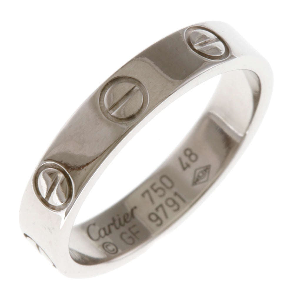 CARTIER カルティエ ミニラブ リング 指輪 8号 18金 K18ホワイト