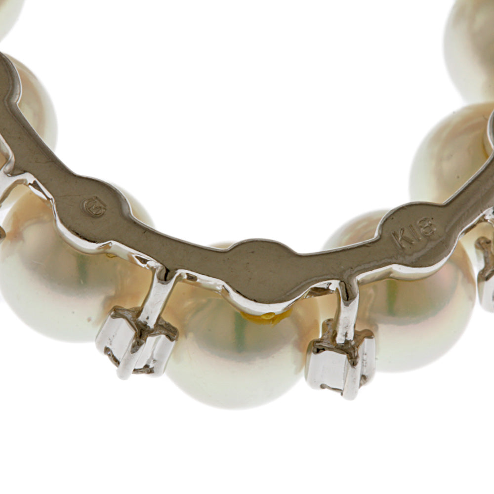 MIKIMOTO ミキモト ブローチ 18金 K18ホワイトゴールド ダイヤモンド