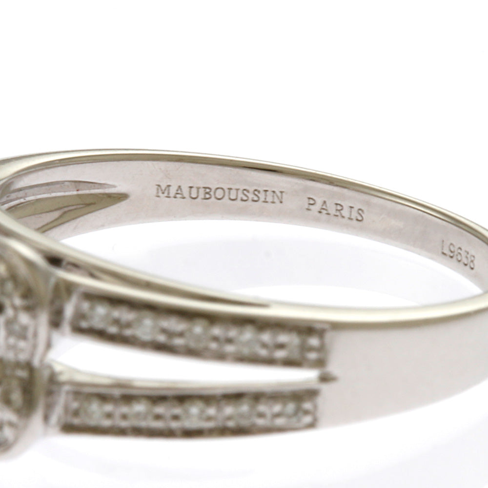 MAUBOUSSIN モーブッサン シルバーリング 指輪 MAUBOUSSIN モーブッサン マザーオブパール #50 約9.5号 750WG