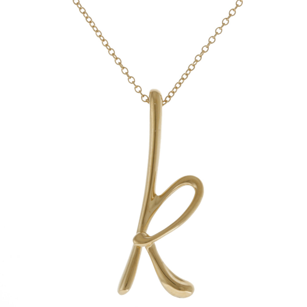 TIFFANY&Co. ティファニー レターK ネックレス 18金 K18イエロー