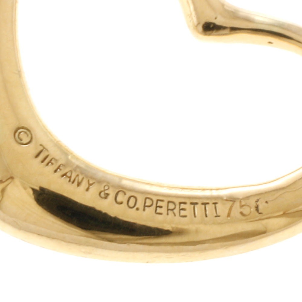 １8金イエローゴールドオープンハートペンダントトップ TIFFANY&Co. ティファニー オープンハート ペンダントトップ 18