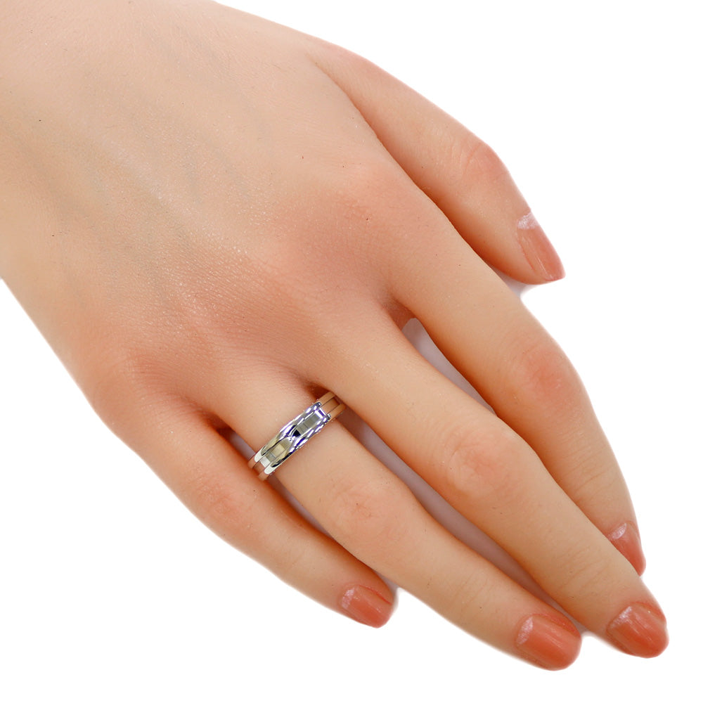 □BVLGARI ビーゼロワン リング 指輪 8号18Kホワイトゴールド