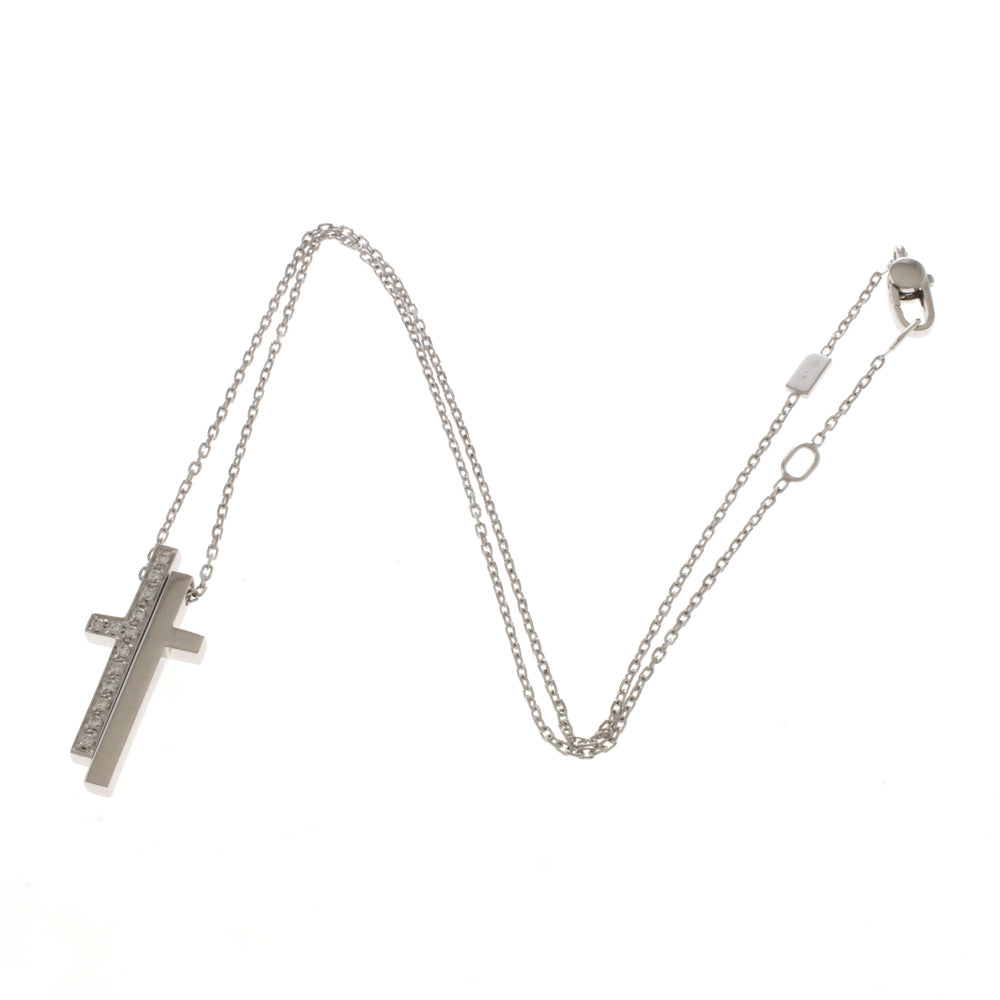 GUCCI グッチ セパレートクロス ネックレス 18金 K18ホワイトゴールド