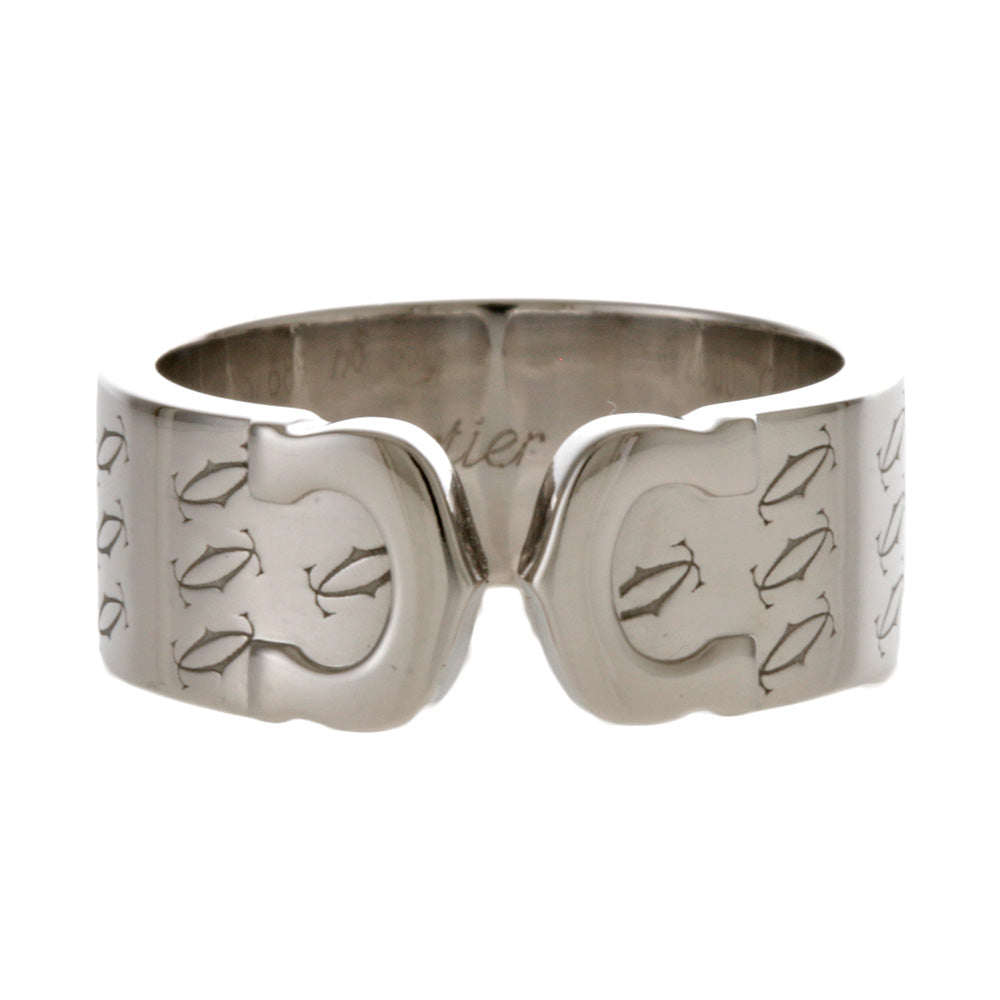 CARTIER カルティエ C2 リング 指輪 14.5号 18金 K18ホワイトゴールド