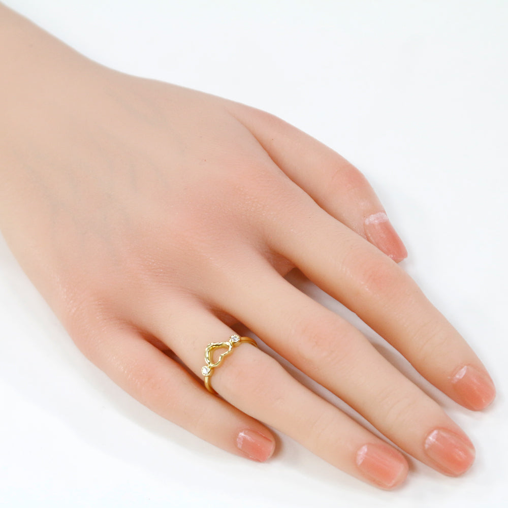 Tiffany & Co. Open Heart Ring, Size 7.5, 18K Yellow Gold