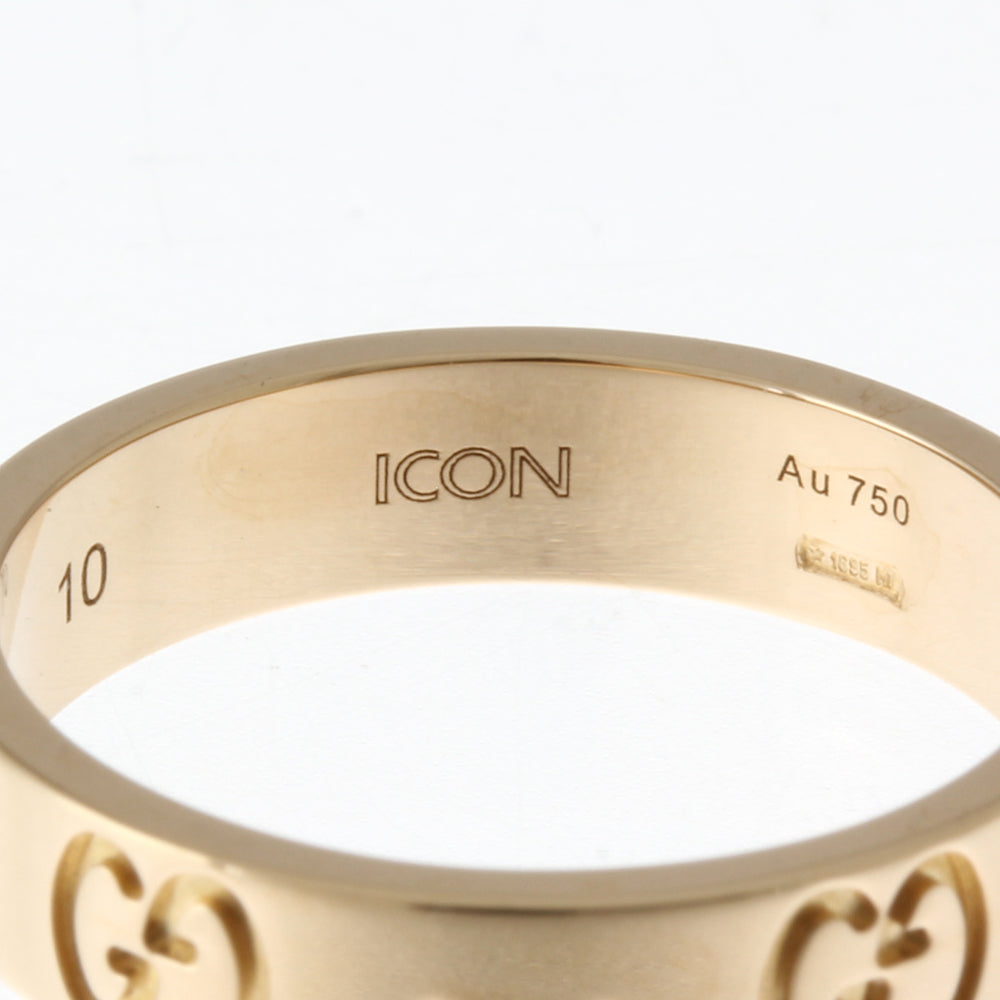 Gucci Icon Ring, Size 9.5, 18K, 18K Pink Gold, Women's, Used