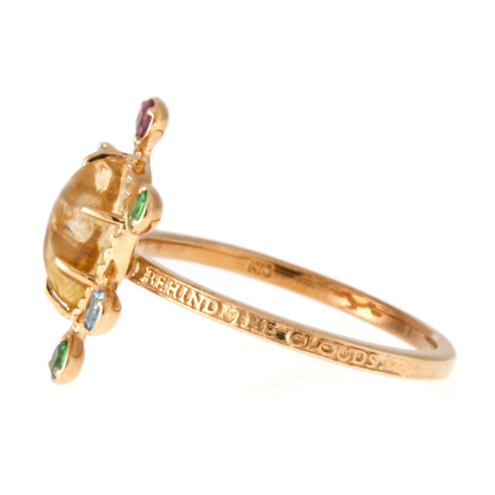 アガット agete リング・指輪 11号 10金 K10イエローゴールド シトリン