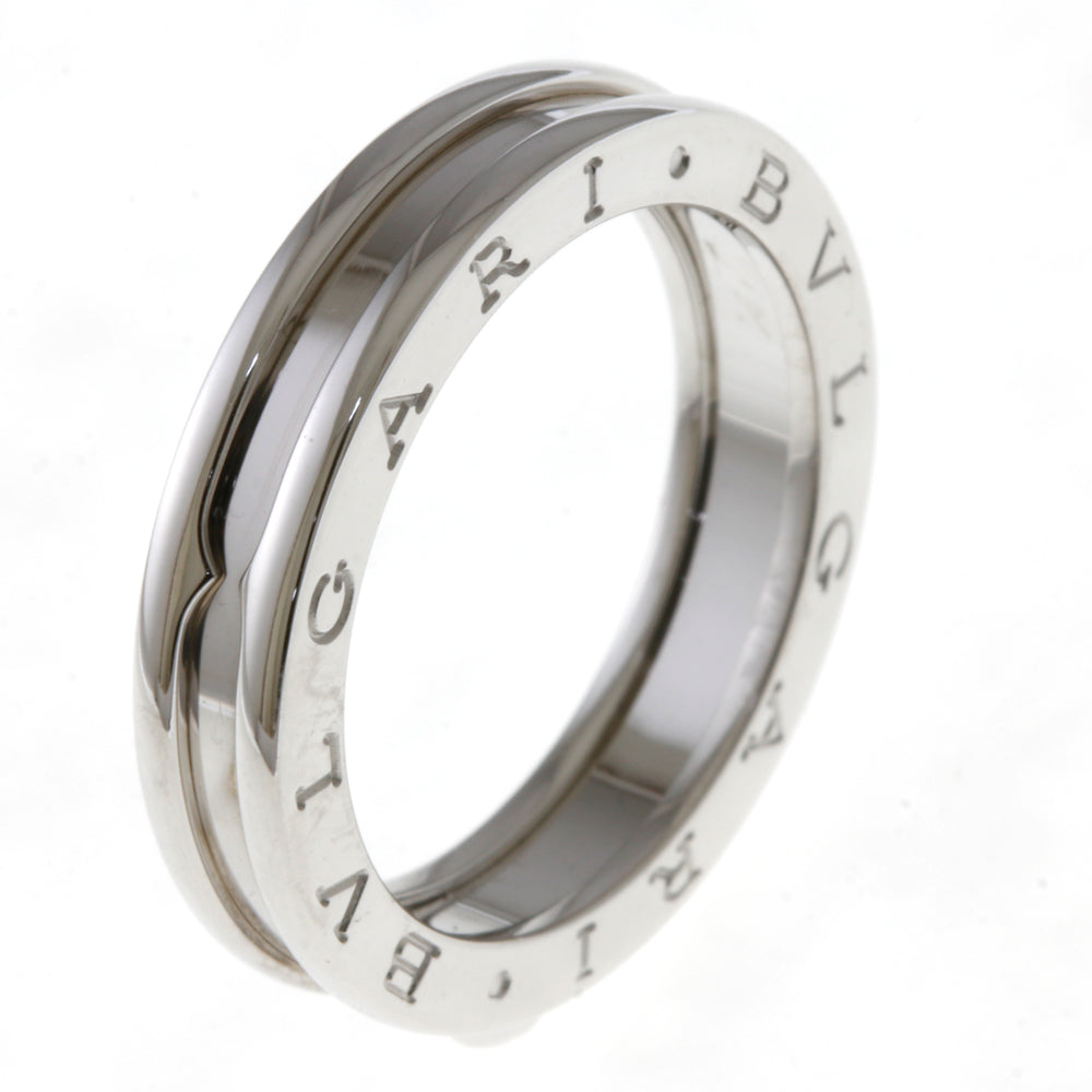 BVLGARI B.zero1 Ring, Size 19.5, #60, 18K, K18 White Gold, Unisex