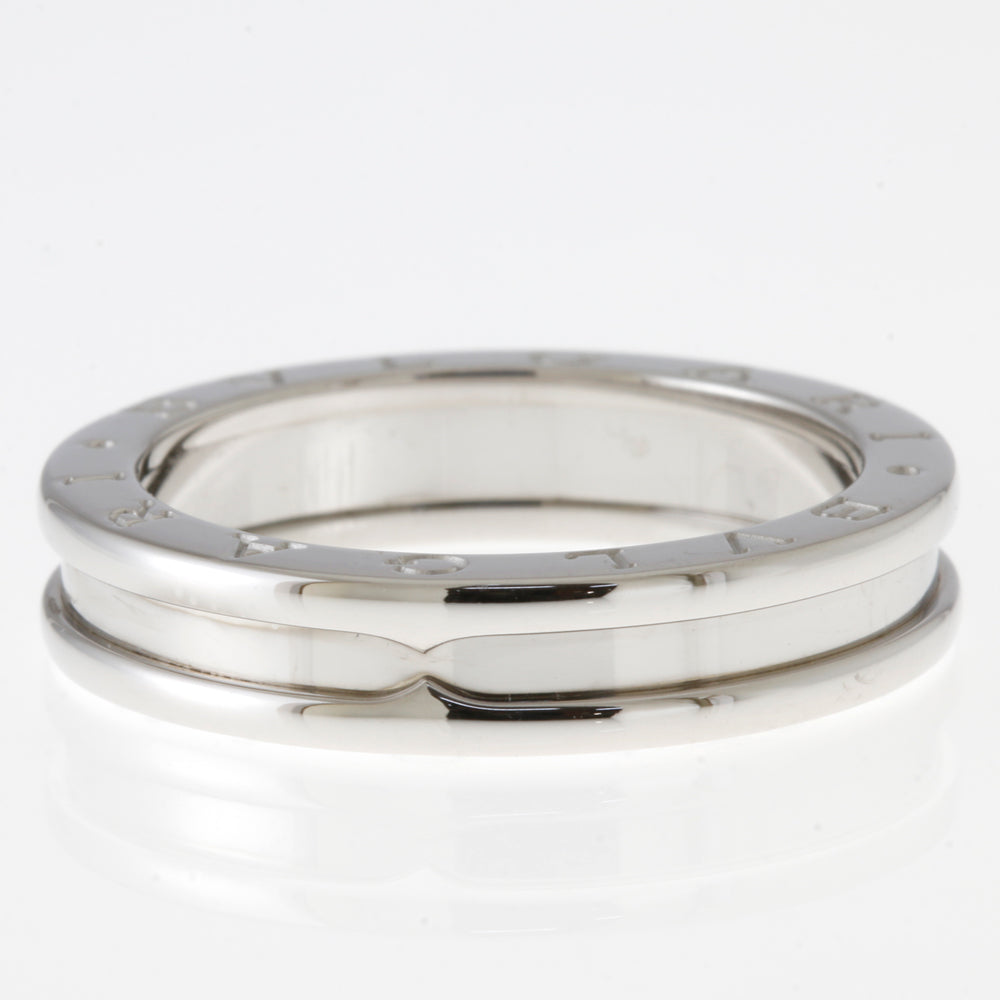 BVLGARI B.zero1 Ring, Size 19.5, #60, 18K, K18 White Gold, Unisex