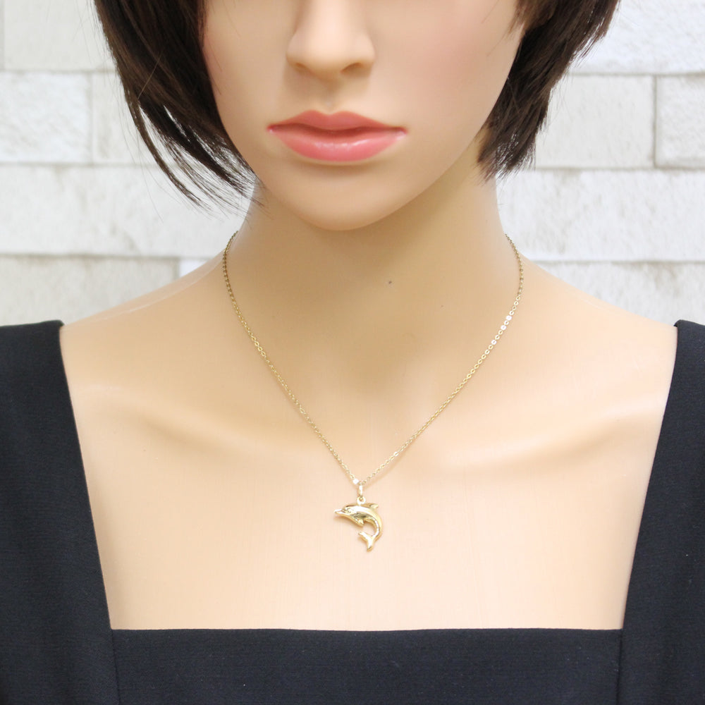 アクセサリー UNOAERRE 750 K18 DOLPHIN PENDANT UNOAERRE Dolphin Pendant Top 18K Yellow Gold Women's Pre-owned
