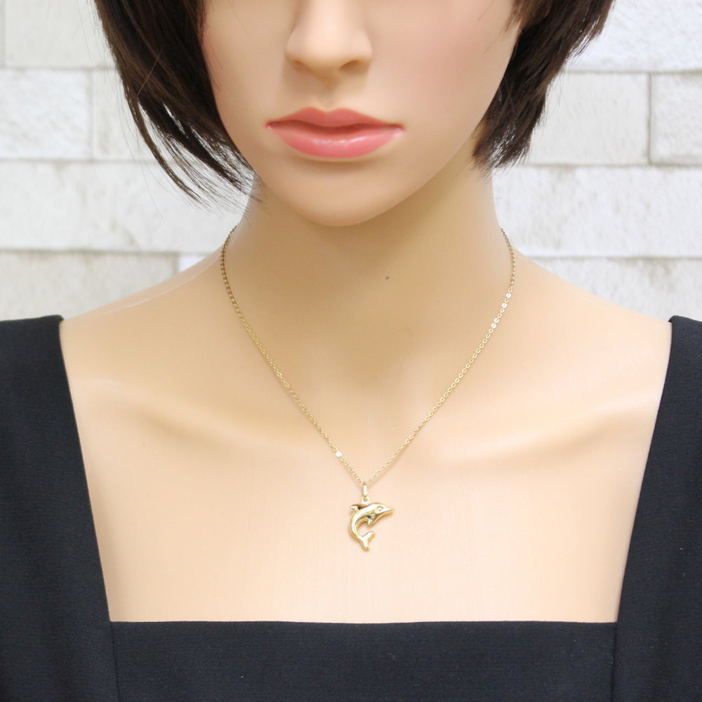 k18 ウノアエレ　魚のネックレストップ ウノアエレ UNOAERRE イルカ ドルフィン ペンダントトップ 18金 K18