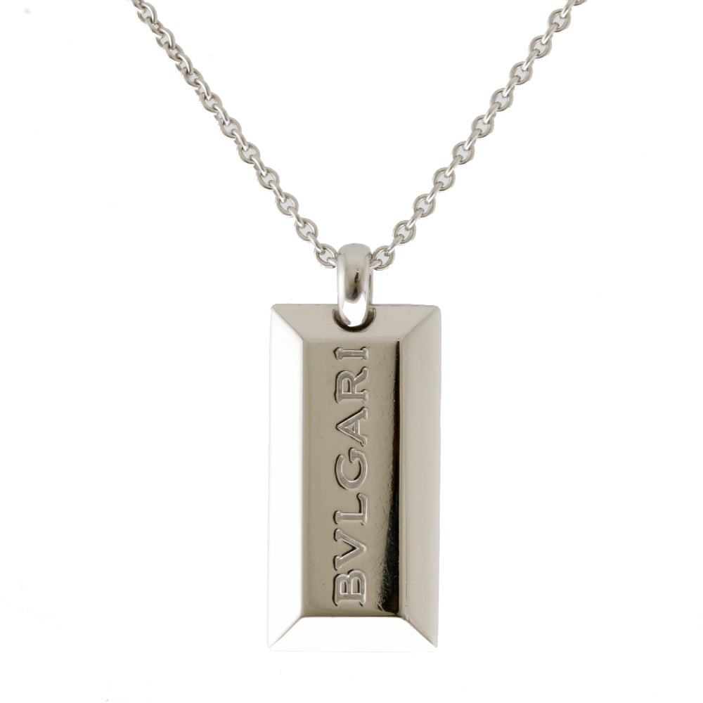 ブルガリ BVLGARI インゴット ネックレス 18金 K18ホワイトゴールド