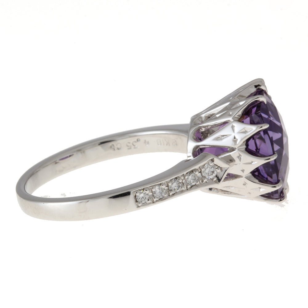 アメジストk18ホワイトリング 12号 ミキモト MIKIMOTO リング・指輪 12号 18金 K18ホワイトゴールド