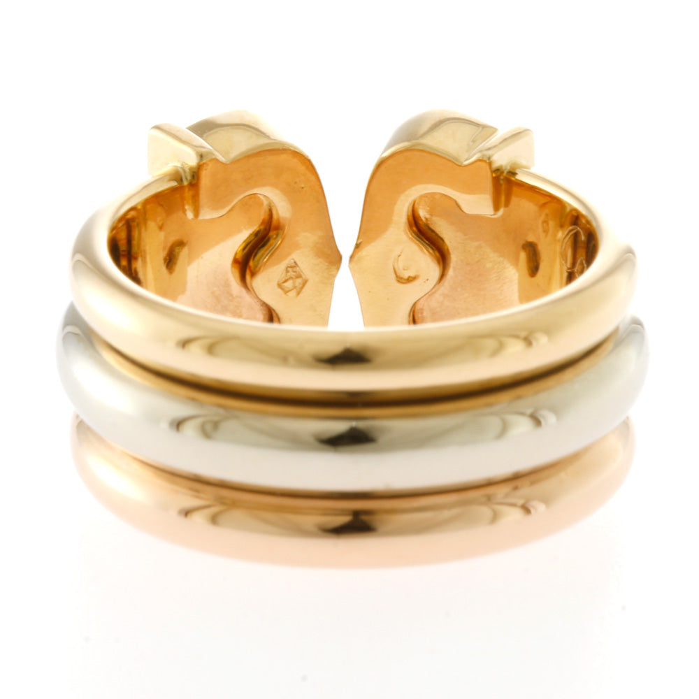 カルティエ C2 リング 指輪 9号 18金 K18イエローゴールド レディース