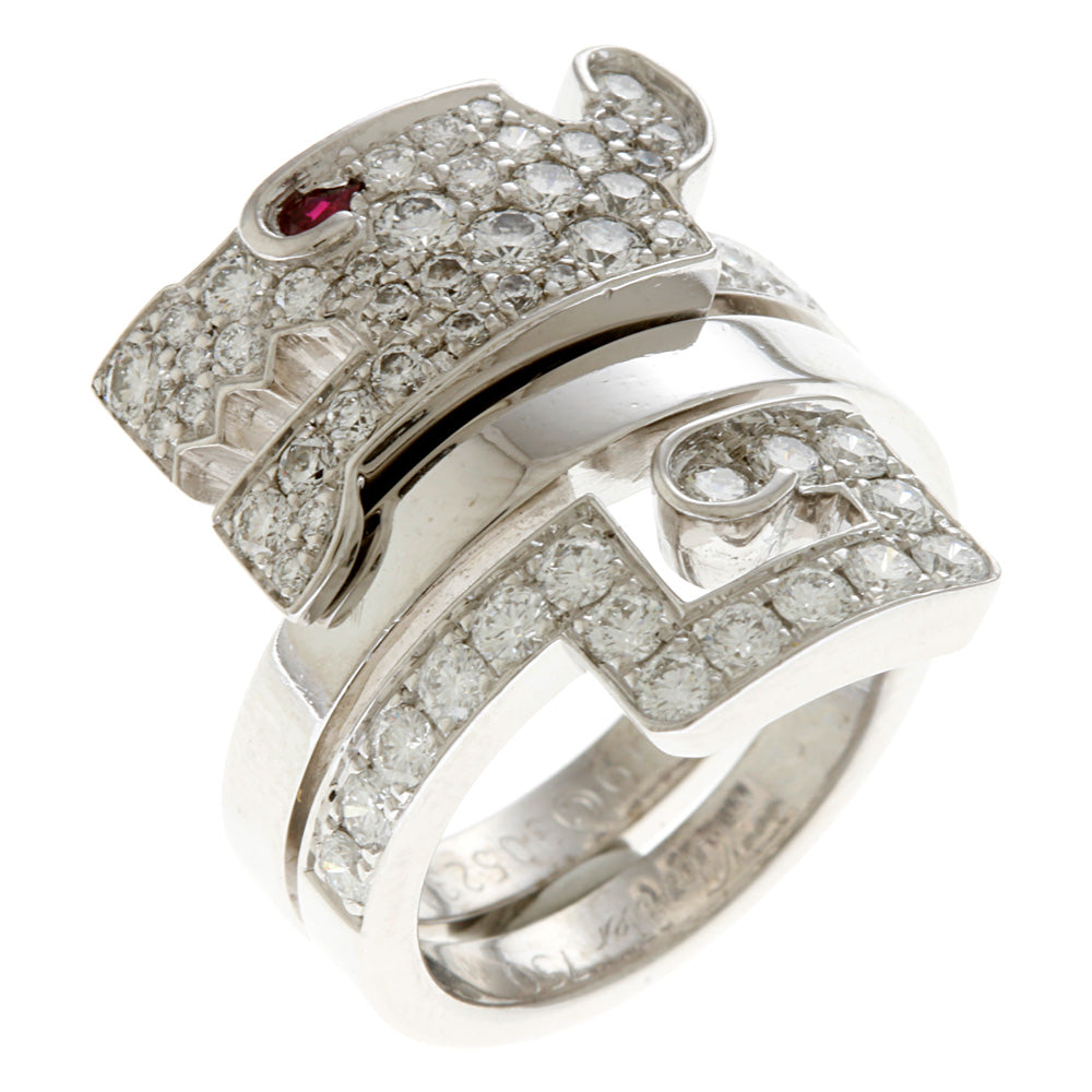 カルティエ CARTIER ル ベゼデュ ドラゴン リング 指輪 8.5号 18金 K18