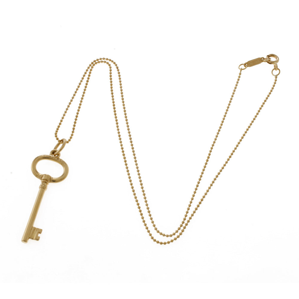 ティファニー TIFFANY&Co. オーバルキー ネックレス 18金 K18イエロー