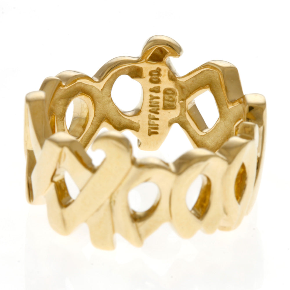 ティファニー TIFFANY&Co. ラブ＆キス リング・指輪 9.5号 18金 K18