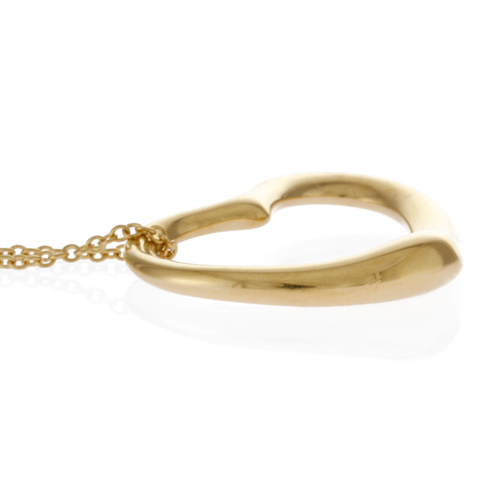 ティファニー オープンハート ネックレス 18金 K18イエローゴールド