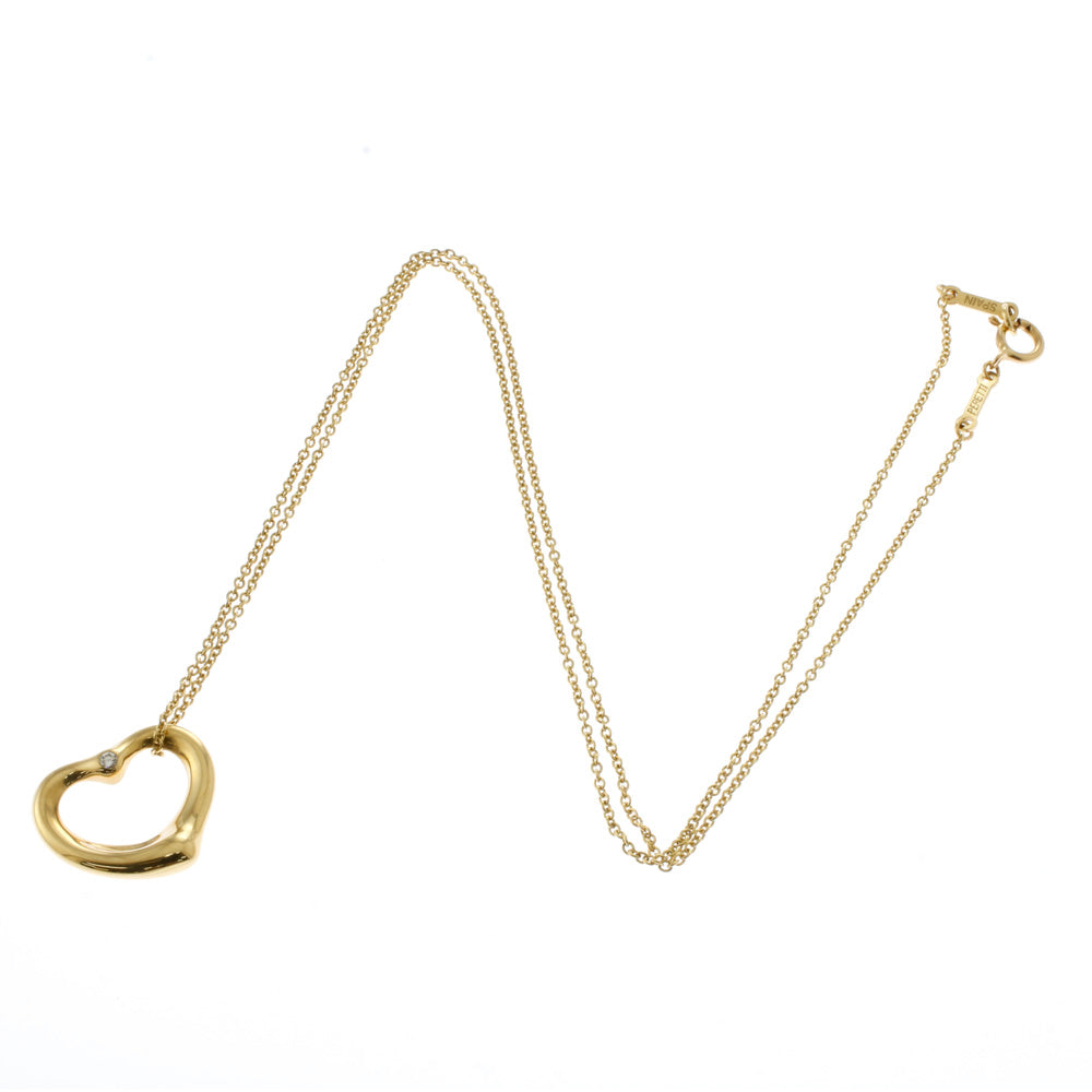 ティファニー オープンハートネックレス 5Pイエローダイヤモンド