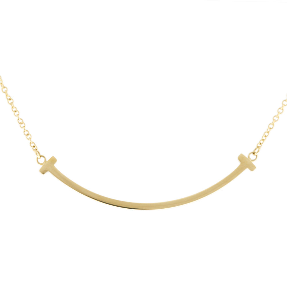 TIFFANY&Co. Tiffany T Smile Necklace 18K Yellow Gold