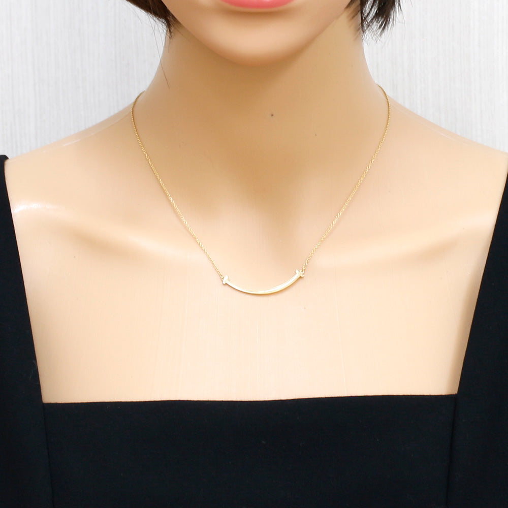 TIFFANY&Co. Tiffany T Smile Necklace 18K Yellow Gold