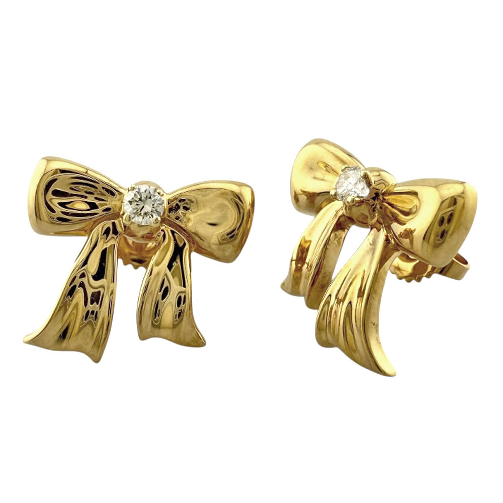 ゴールドピアスAu750/18K Tiffany& Co. INSPIRED TIFFANY&Co. ティファニー ピアス 18金 K18イエローゴールド