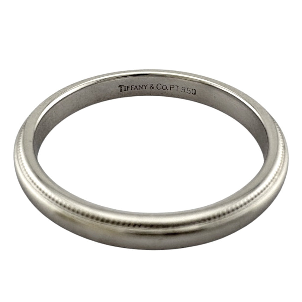 Tiffany & Coミルグレインプラチナリング　付属品付き TIFFANY&Co. ティファニー ミルグレイン リング 指輪 17号 Pt950