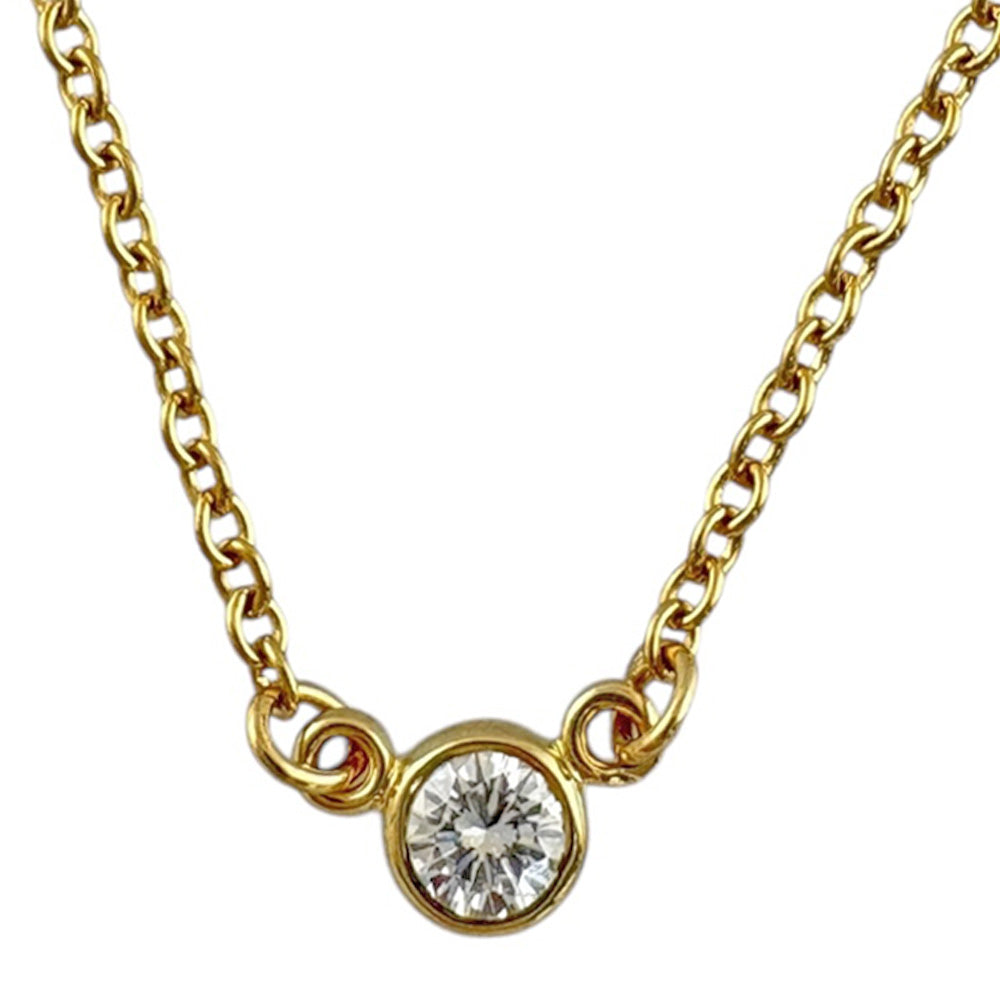 TIFFANY & CO. Tiffany Vizer Yard about 0.05ct Necklace 18 Gold K18