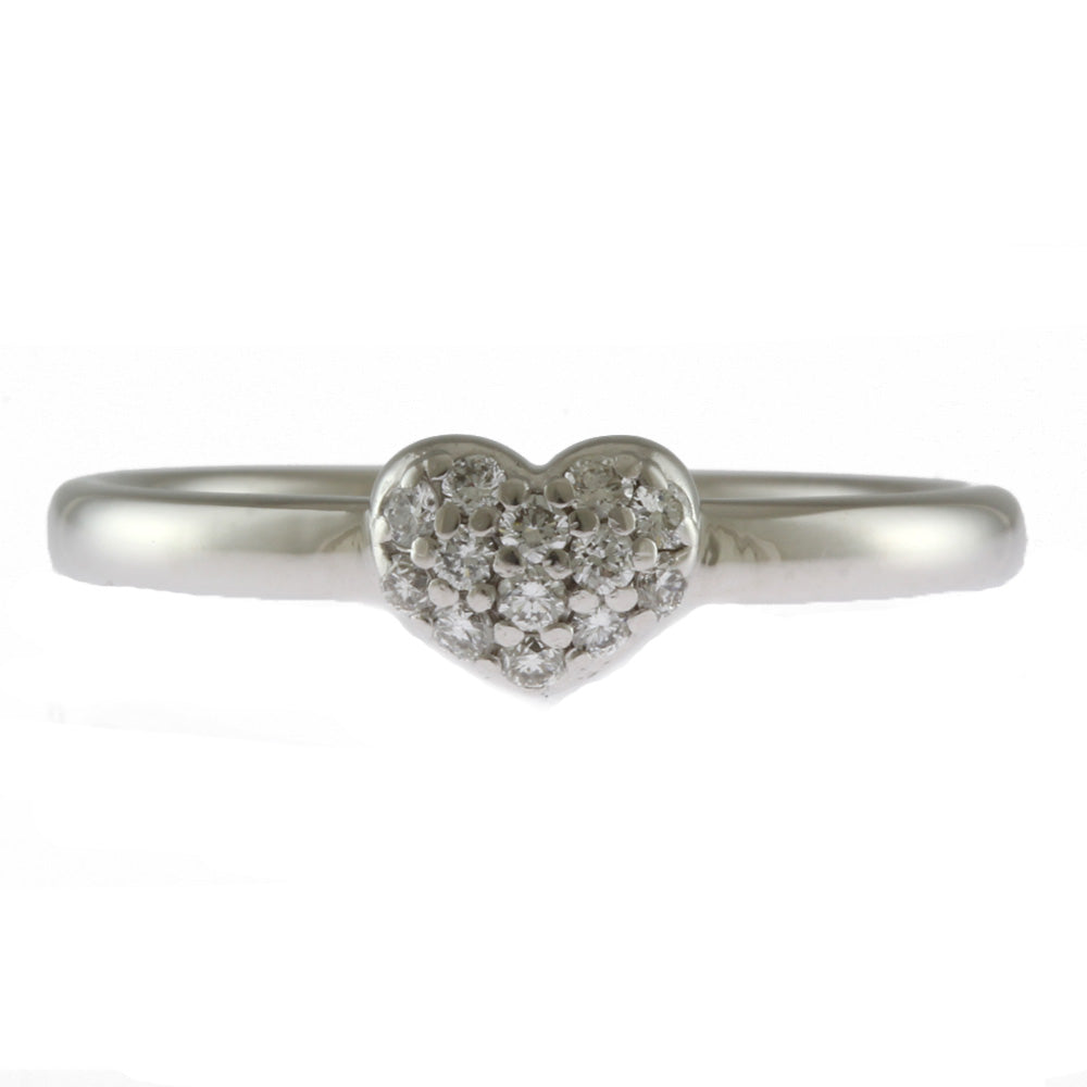 Ponte Vecchio Ring No. 11 18K 18K White Gold Diamond Women's Used