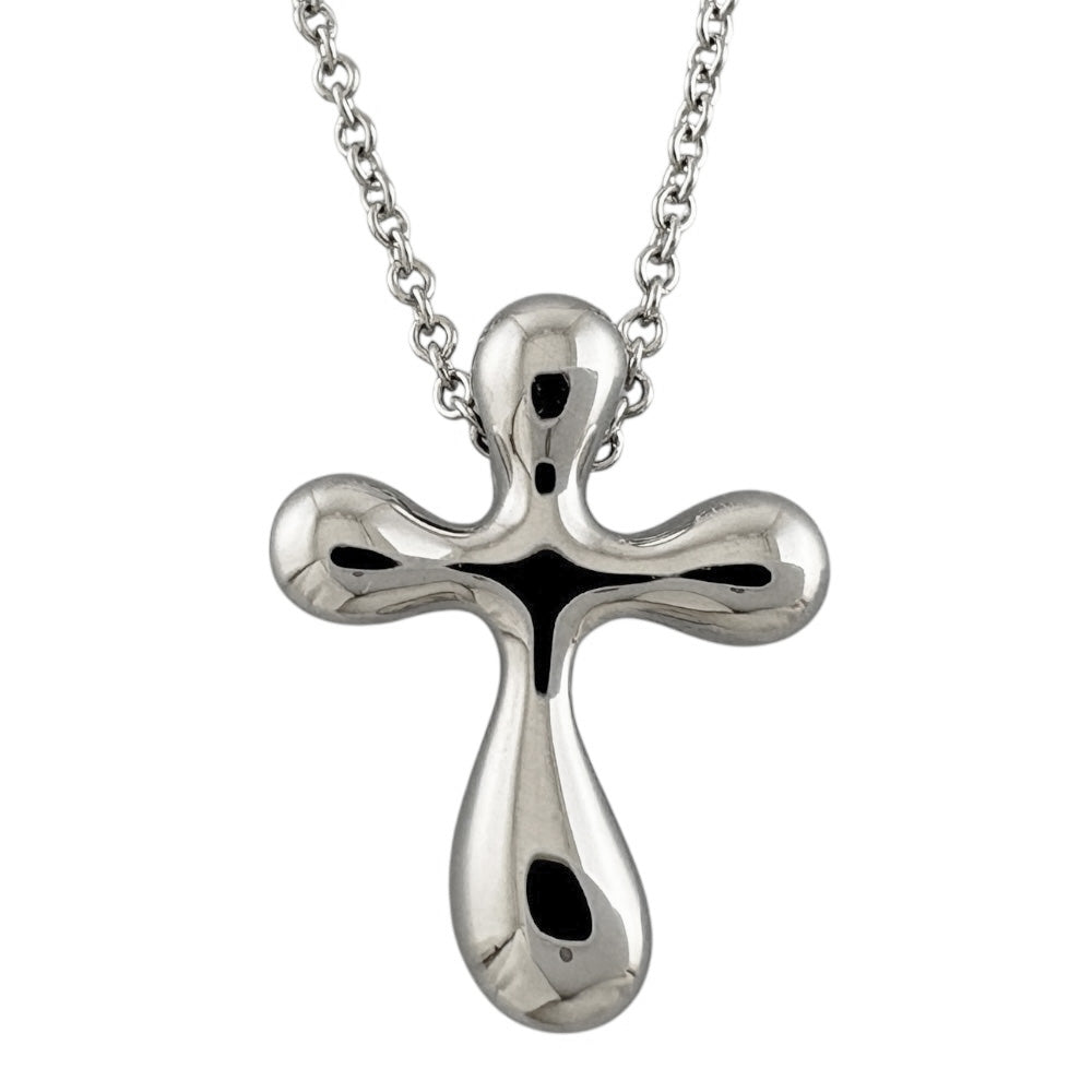 Tiffany & Co. Tiffany Cross Necklace PT950 Platinum Ladies Used