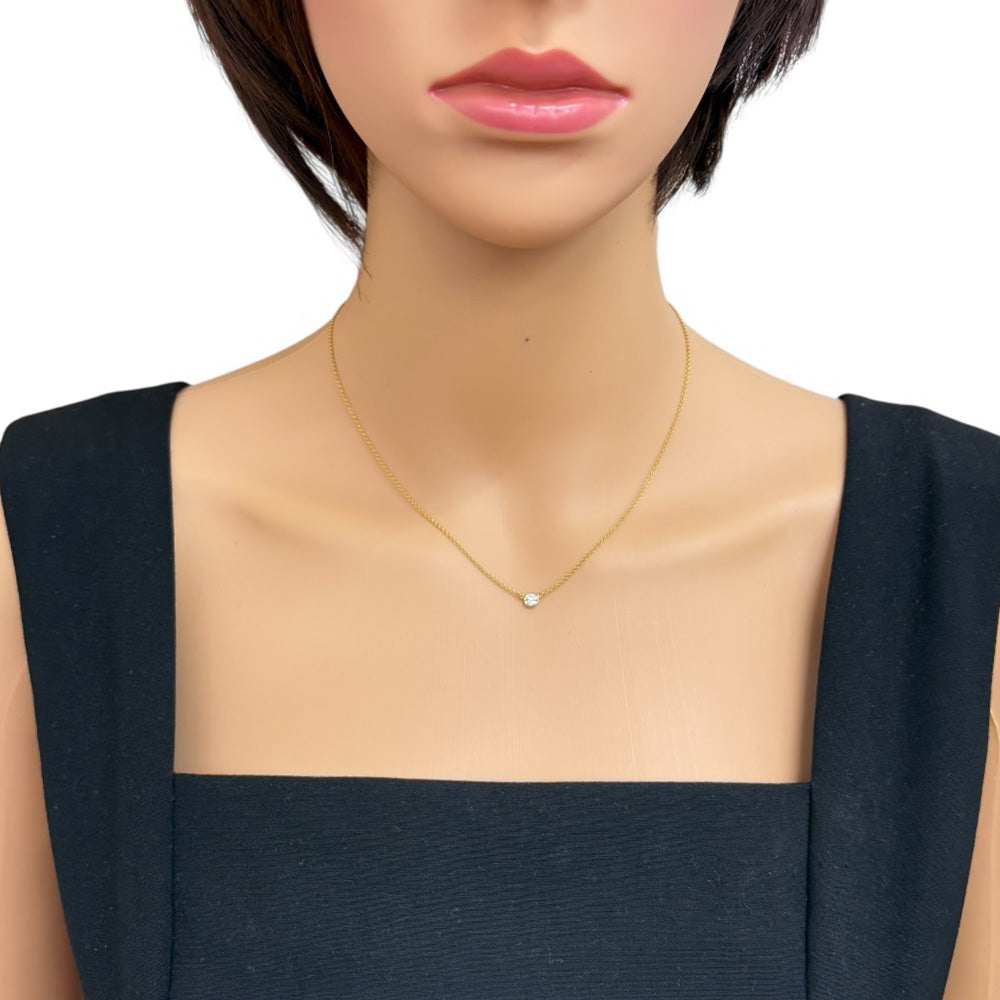 TIFFANY&Co. ティファニー バイザヤード 約0.14ct ネックレス 18金 K18