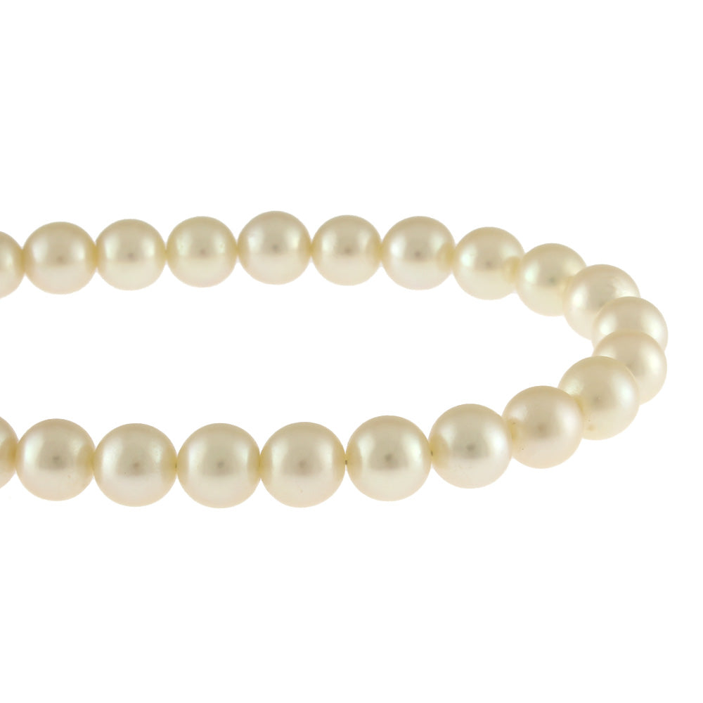 TASAKIパールネックレス シンプル ホワイト TASAKI 田崎真珠 タサキ パールネックレス 43cm 7.5mm〜8.0mm真珠 S