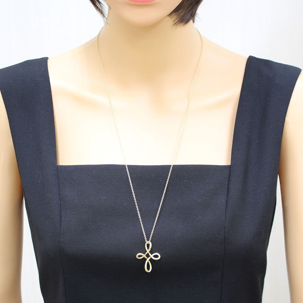 TIFFANY&Co. ティファニー オープンクロス ネックレス 18金 K18