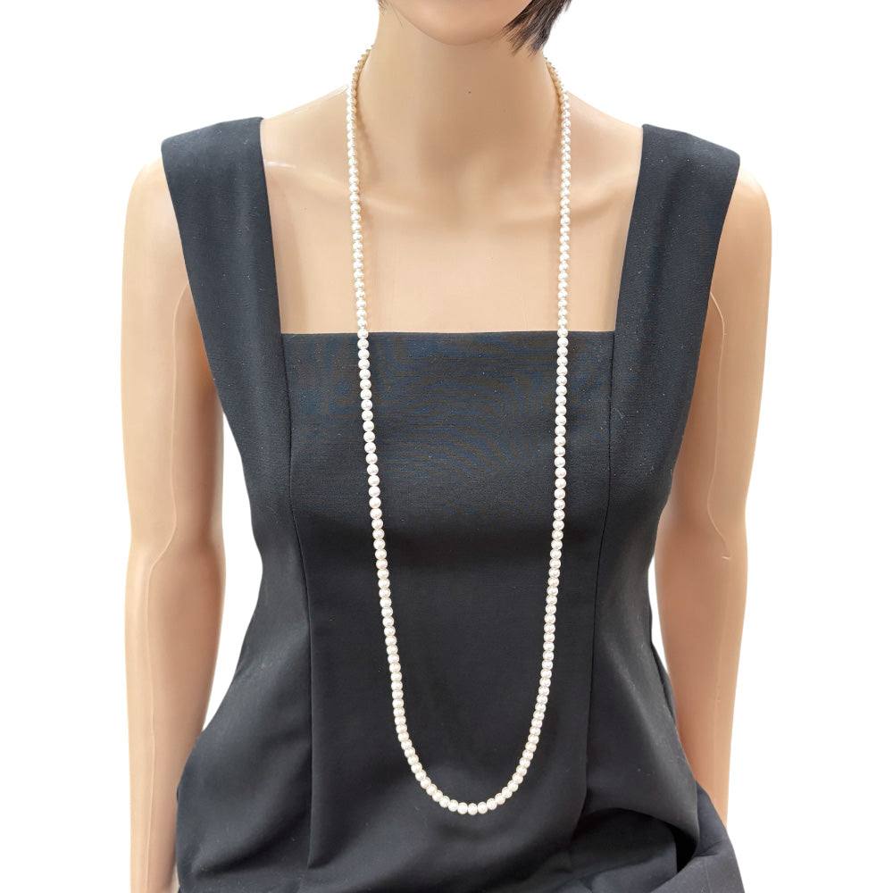 MIKIMOTO ミキモト ネックレス K14ホワイトゴールド アコヤパール