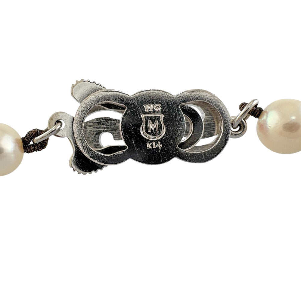 MIKIMOTO ミキモト ネックレス K14ホワイトゴールド アコヤパール