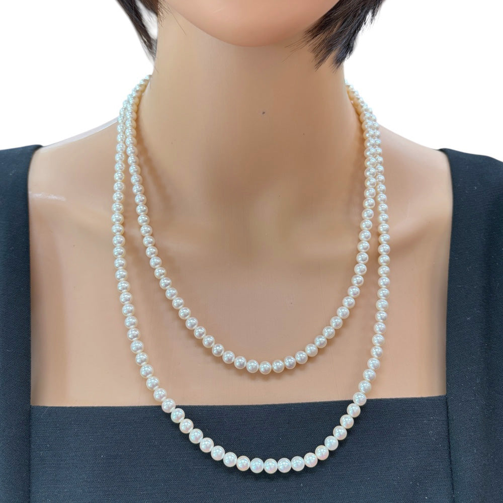 MIKIMOTO ミキモト ネックレス K14ホワイトゴールド アコヤパール