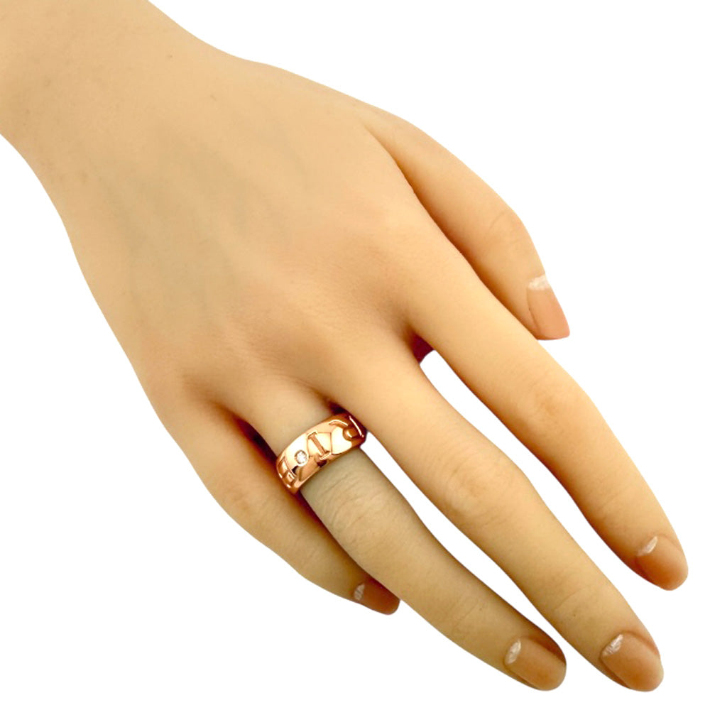 BVLGARI ブルガリ モノロゴ ダイヤモンド リング 指輪 11号 18金 K18 