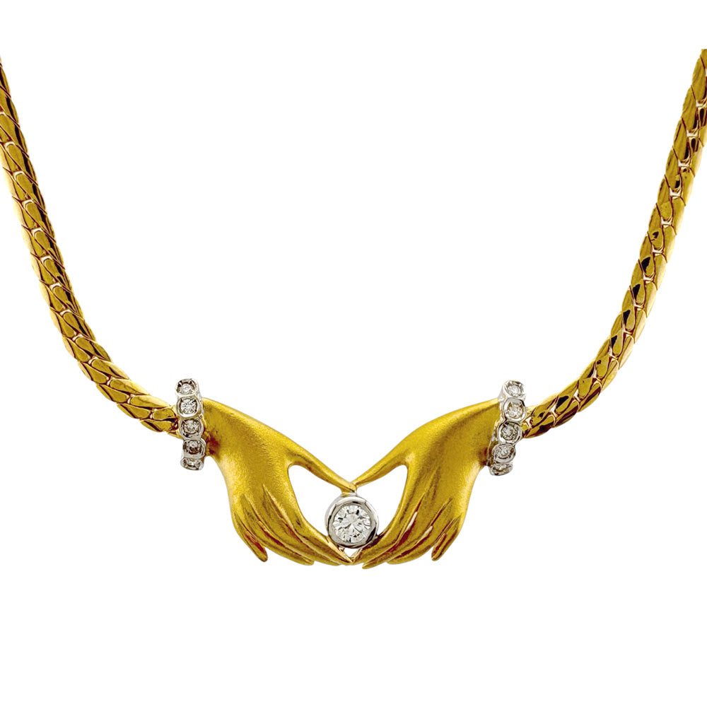 Carrera y Carrera Carrera Necklace 18K K18 Yellow Gold Diamond Carrera y Carrera Carrera Necklace 18K K18 Yellow Gold Diamond