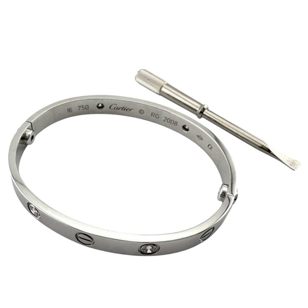 CARTIER Cartier Love Bracelet Bangle with Driver 18K K18 White