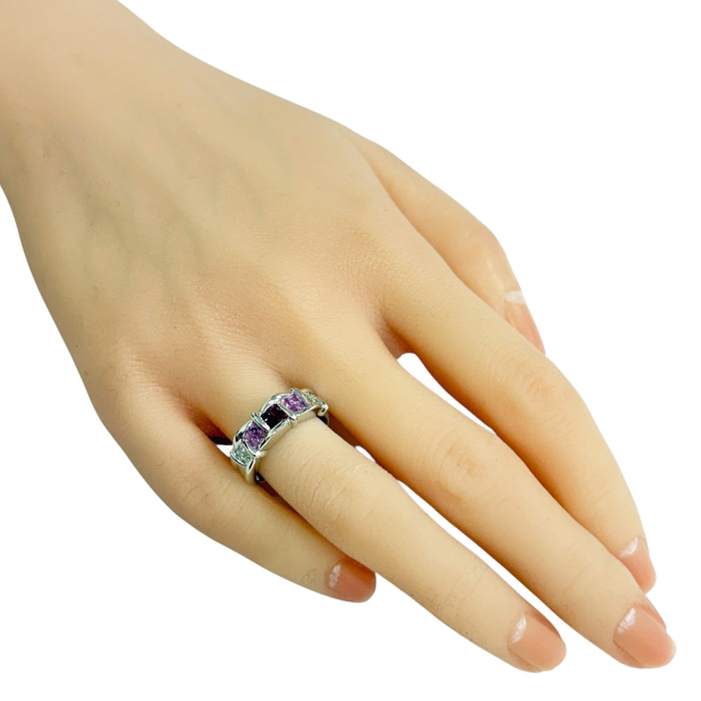 リング 指輪 12号 18金 ピンクサファイア 0.70ct ダイヤモンド 0.33ct