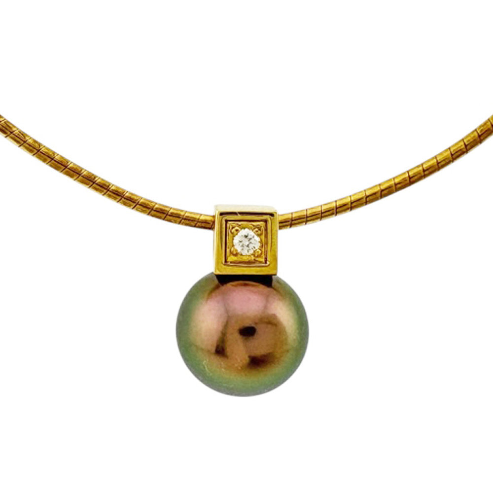 MIKIMOTO ミキモト ペンダントトップ K18 18金 本真珠 ダイヤ ミキモト