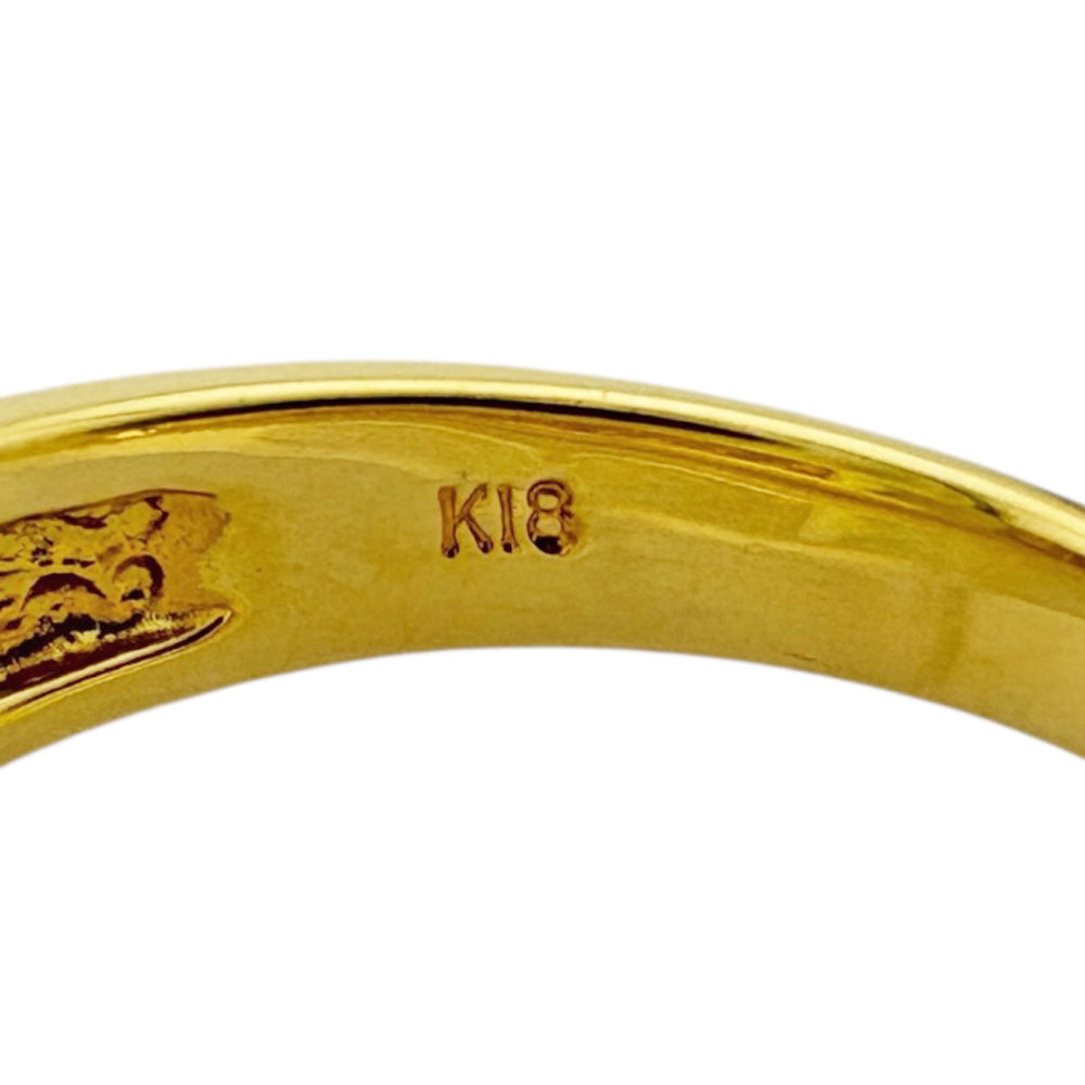 リング 指輪 12号 18金 K18イエローゴールド ペリドット レディース