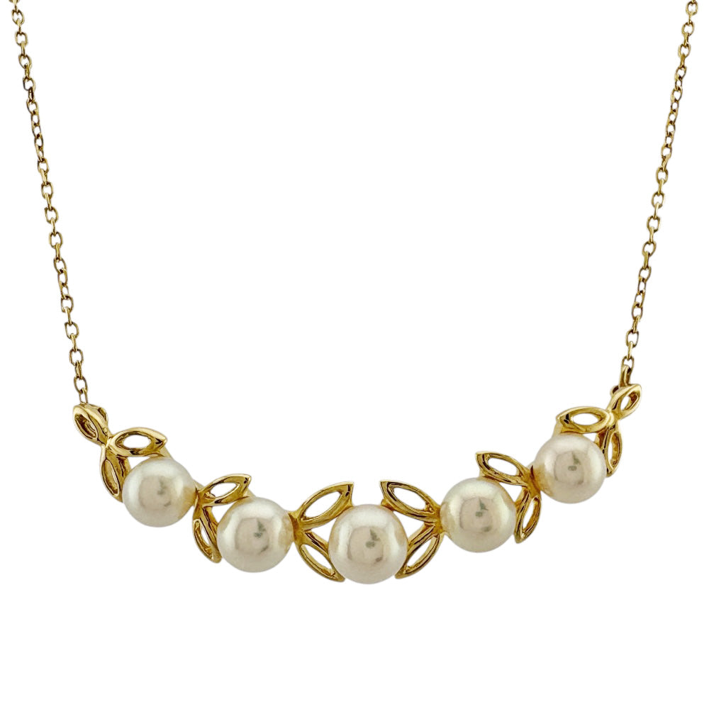 MIKIMOTO ミキモト ネックレス 18金 K18イエローゴールド アコヤパール