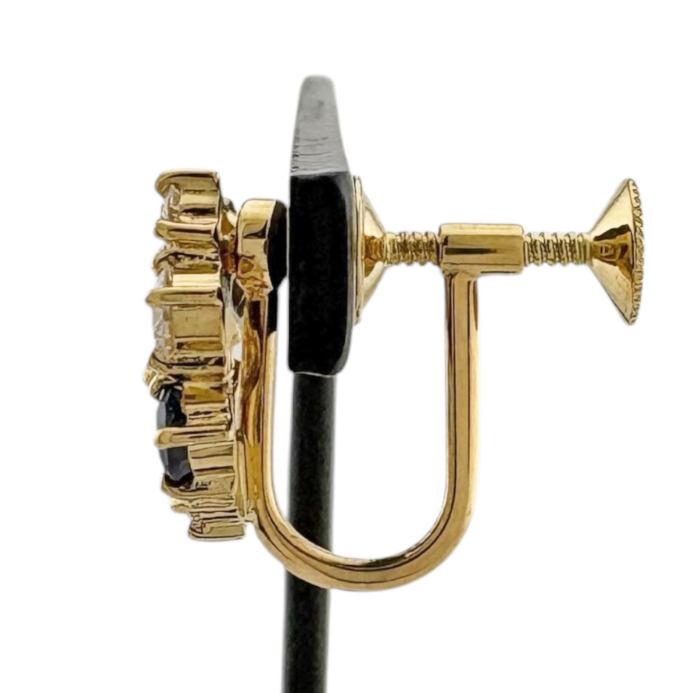 MIKIMOTO ミキモト イヤリング 18金 K18イエローゴールド サファイア  