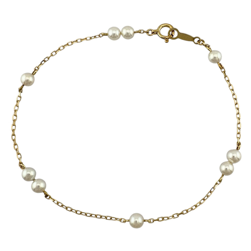 MIKIMOTO 真珠 ゴールド ブレスレット MIKIMOTO ミキモト ブレスレット 18金 K18イエローゴールド パール
